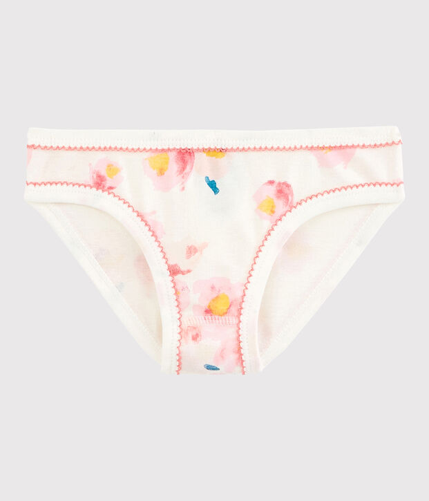 Baumwollh&ouml;schen f&uuml;r kleine M&auml;dchen weiss/vielfarbig