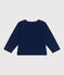 Baby-Cardigan aus einfarbiger Baumwolle blau MEDIEVAL