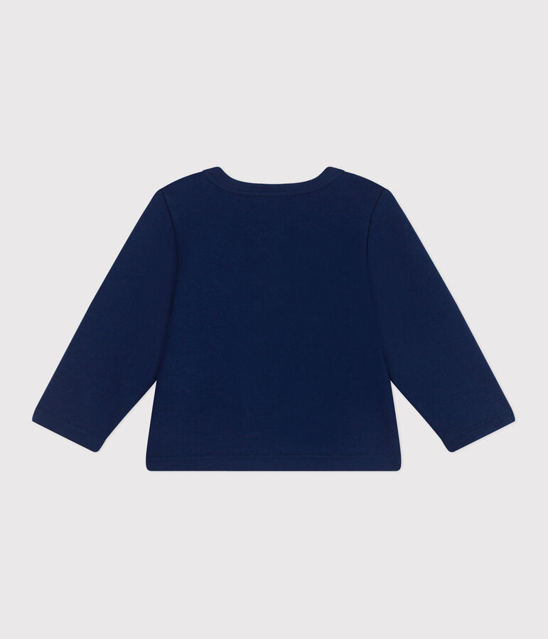 Baby-Cardigan aus einfarbiger Baumwolle blau