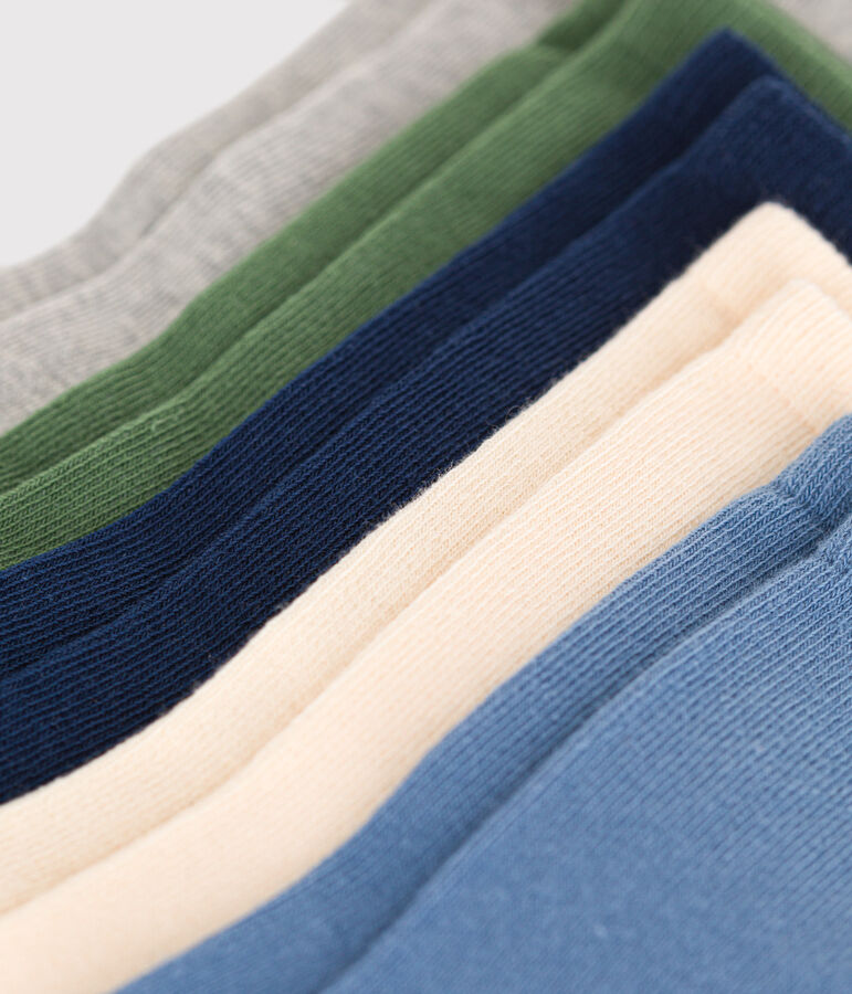 5er-Set Kinder-Socken aus einfarbiger Baumwolle vielfarbig