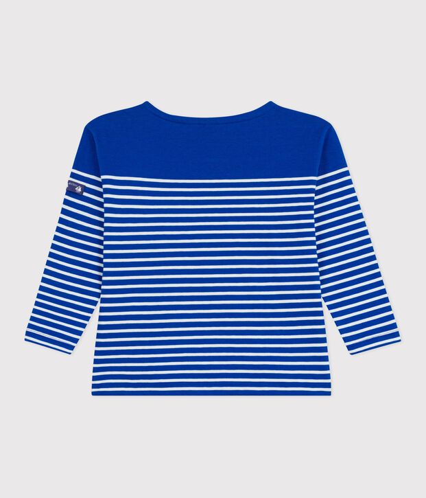 Kinder-Streifenshirt Marini&egrave;re aus Baumwolle blau/naturfarben