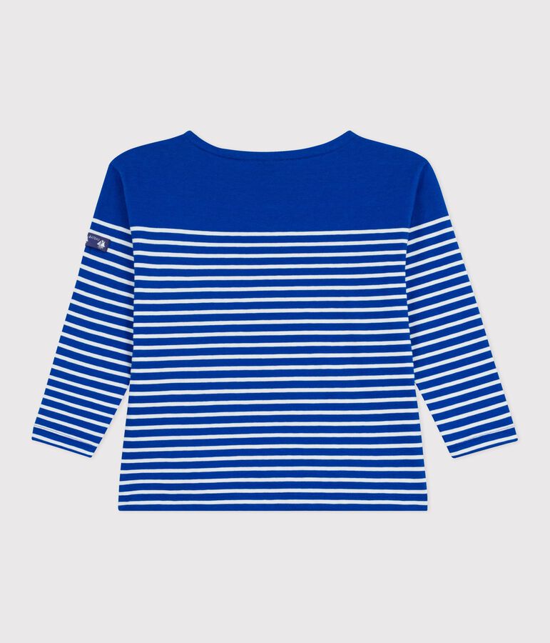 Kinder-Streifenshirt Marini&egrave;re aus Baumwolle blau/naturfarben