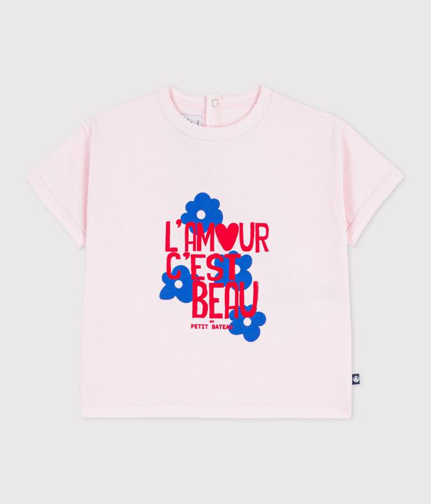 Kurz&auml;rmeliges Baby-T-Shirt aus Baumwolle mit Motiv BARELY