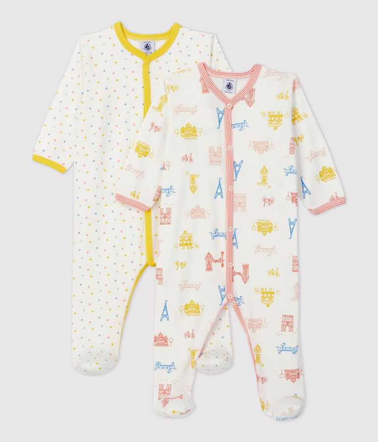 2er-Set Strampler aus Baumwolle mit Paris- und Sternenmotiv variante 1