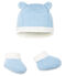 Set mit Mützchen und Babyschuhen aus gestepptem Doppeljersey für Jungen. VARIANTE 1 CN