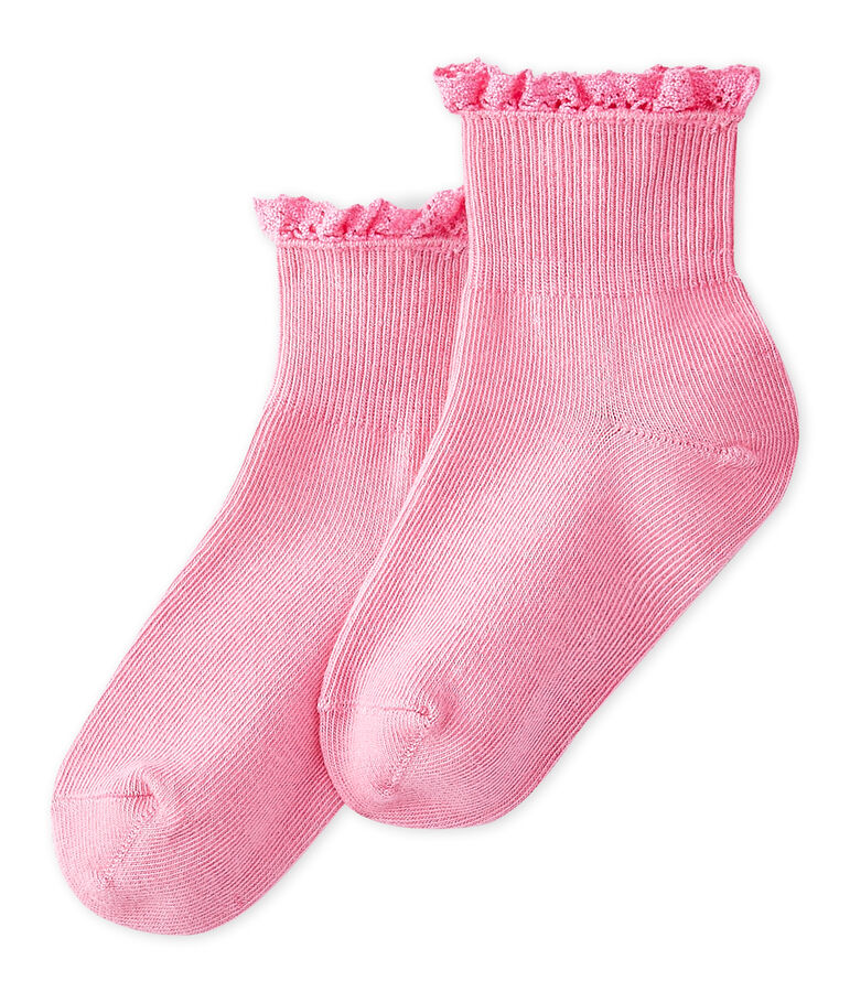 Baby-Spitzenstr&uuml;mpfe f&uuml;r M&auml;dchen rosa