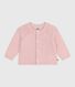 Baby-Cardigan aus einfarbigem Woll- und Baumwollstrick