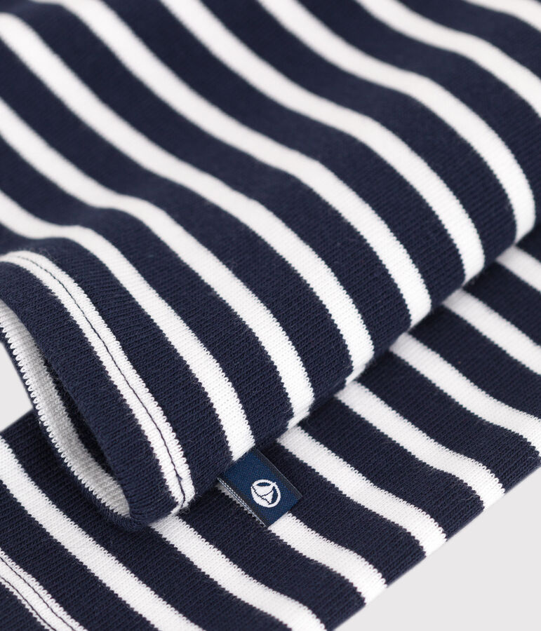 Lang&auml;rmeliges Kinder-T-Shirt aus Baumwolle mit Streifen blau/weiss