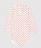 Baby-Body aus Baumwolle. weiss MARSHMALLOW/rot TERKUIT