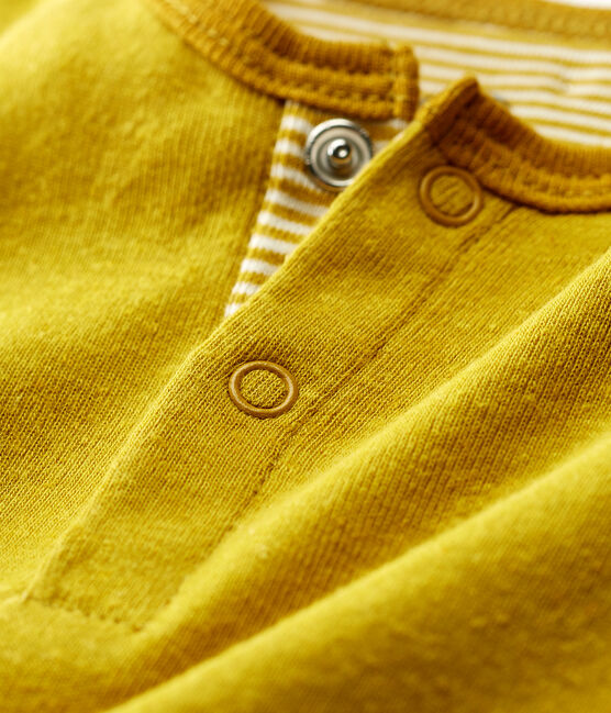 Baby-kurzoverall jungen aus baumwolle/leinen grün BAMBOO