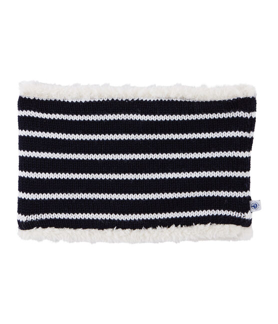 Kinder-Schlauchschal, unisex blau SMOKING/weiss MARSHMALLOW