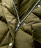 Lange, gefütterte Kinder-Winterjacke für Mädchen grün MILITARY