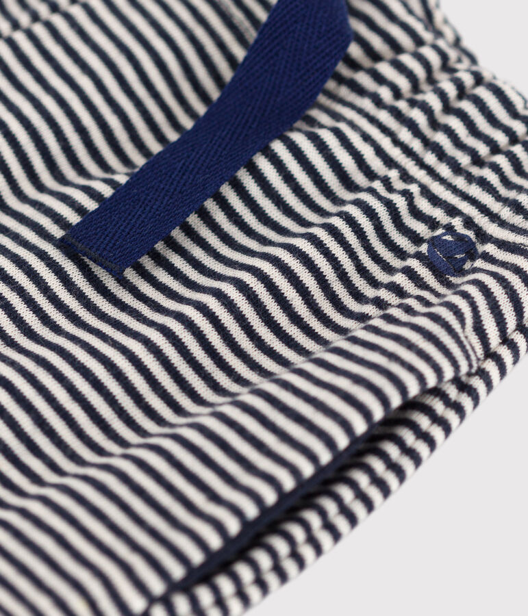 Baby-Hose aus Doppeljersey mit Ringelstreifen blau/naturfarben