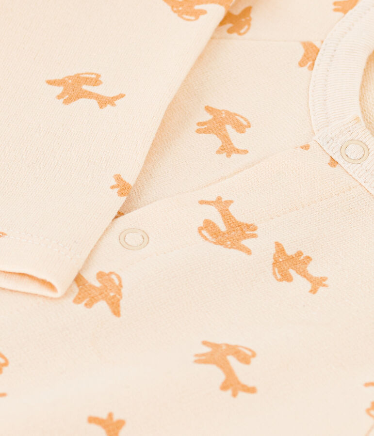 Baby-Langoverall aus leichem Molton naturfarben/beige