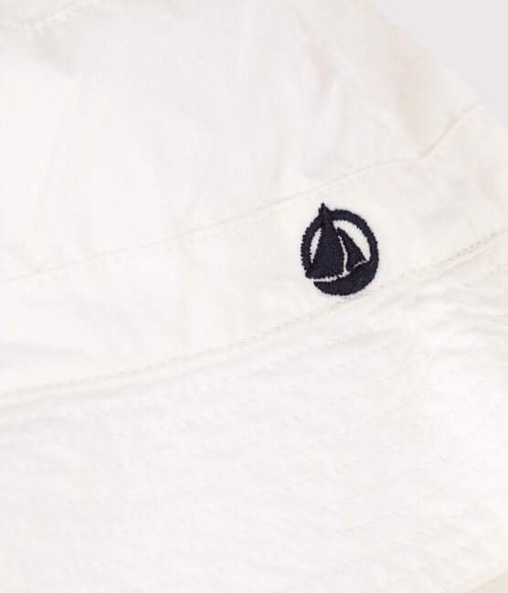 Baby-Sonnenhut aus Twill. weiss MARSHMALLOW