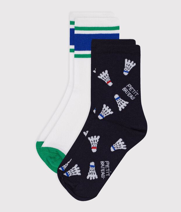 2 Paar Socken Kinder-Socken aus Baumwolle mit R&uuml;schen vielfarbig