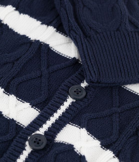 Cardigan aus Baumwolle für Jungen blau SMOKING/weiss MARSHMALLOW