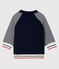 Teddyjacke aus Doppeljersey für Jungen blau SMOKING/weiss MARSHMALLOW