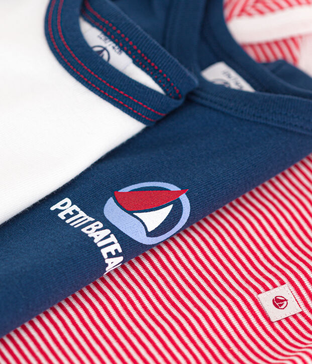 3er-Set kurz&auml;rmelige Baby-Bodys aus Baumwolle vielfarbig