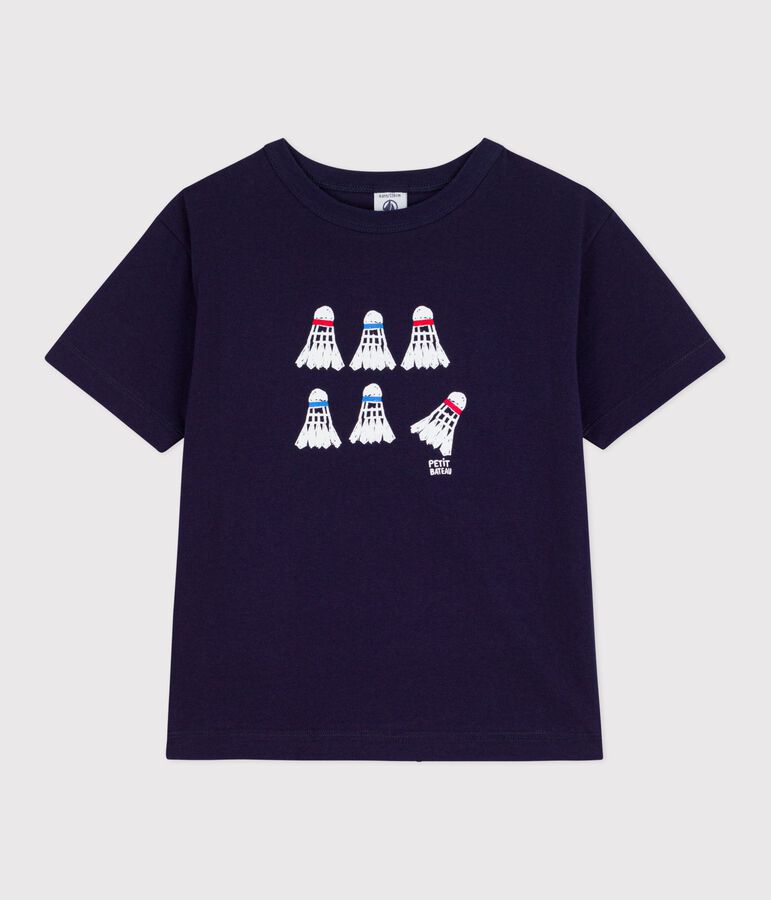 Kurz&auml;rmeliges Kinder T-Shirt aus Baumwolle blau