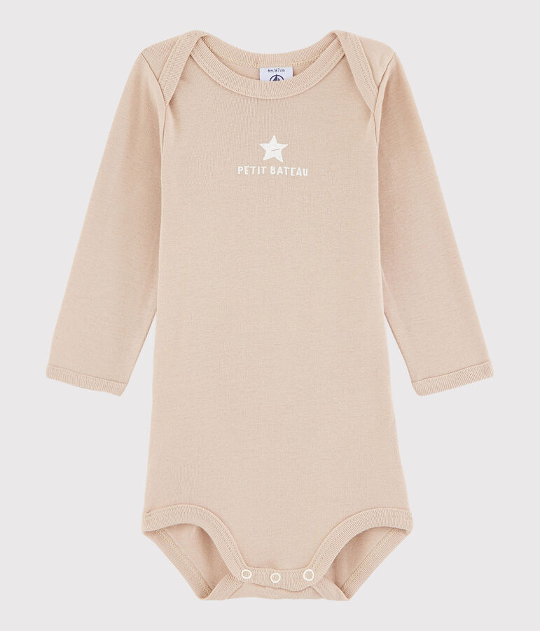 Lang&auml;rmeliger Baby-Body M&auml;dchen/Jungen braun