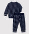Baby-Jogginganzug aus Molton blau SMOKING/weiss MARSHMALLOW