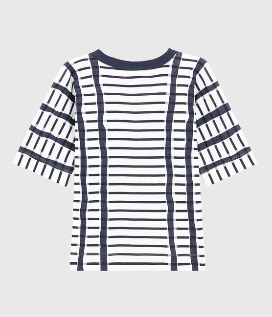 T-Shirt mit Kimono weiss MARSHMALLOW/blau SMOKING