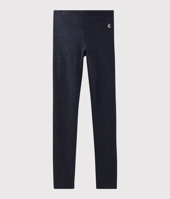 Kinder-Leggings aus Jerseystoff für Mädchen blau SMOKING/gelb OR