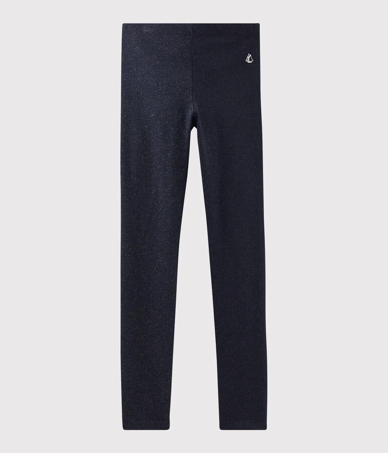 Kinder-Leggings aus Jerseystoff f&uuml;r M&auml;dchen blau/gelb