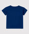 Einfarbiges kurzärmeliges T-Shirt aus Jersey blau MEDIEVAL
