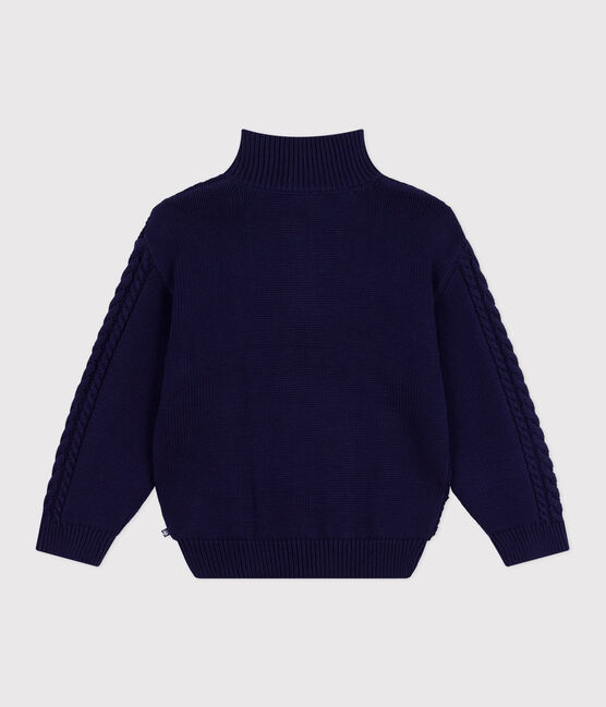 Kinder-Pullover mit Stehkragen aus einfarbiger Baumwolle SOIR