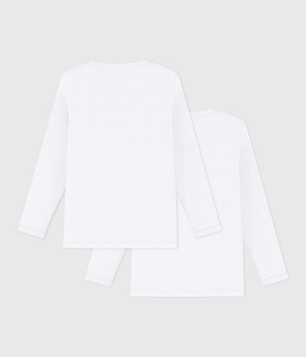 2er-Set lang&auml;rmeligE wei&szlig;e T-Shirts f&uuml;r M&auml;dchen vielfarbig