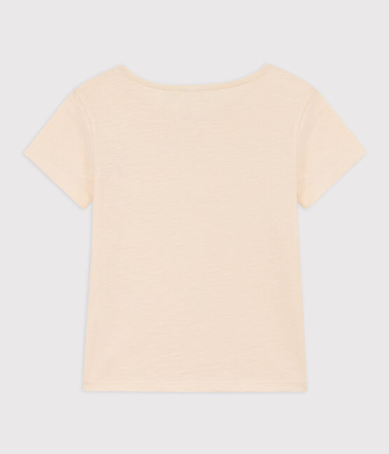 Bedrucktes Kinder-T-Shirt aus Baumwolle für Mädchen naturfarben AVALANCHE