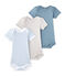 Kurzärmelige Baby-Jungen-Bodys im 3er-Set weiss LOT
