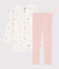 Nachthemd mit Märchen-Print aus Velours mit Leggings für Mädchen weiss MARSHMALLOW/weiss MULTICO