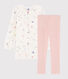 Nachthemd mit Märchen-Print aus Velours mit Leggings für Mädchen