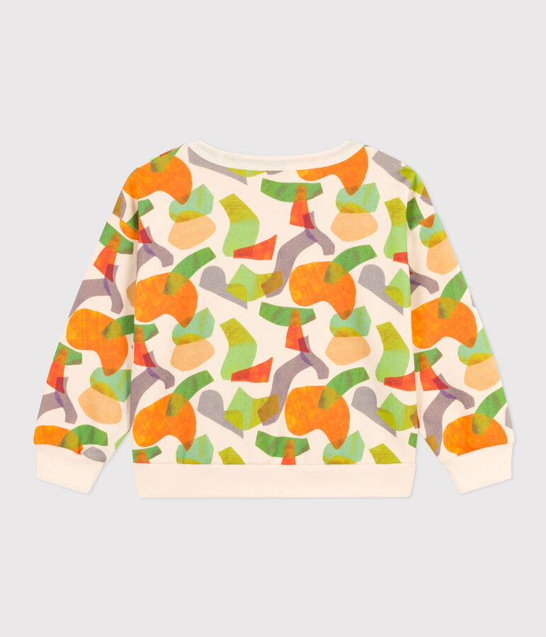 Kinder-Sweatshirt aus Molton mit Printmotiv naturfarben/vielfarbig