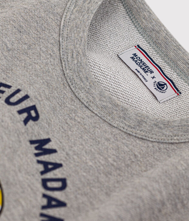 Kinder-Sweatshirt Mr. Men und Little Miss aus Jersey grau