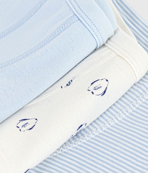 Set Kinder-Boxershorts mit &uuml;berzogenem Bund aus bedruckter Baumwolle vielfarbig