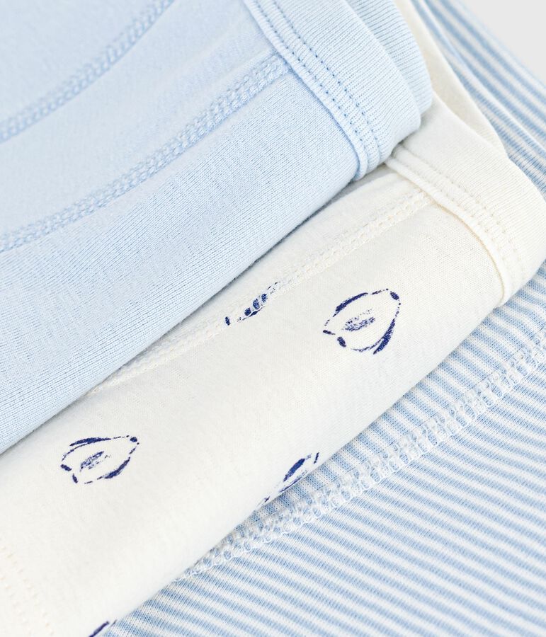 Set Kinder-Boxershorts mit &uuml;berzogenem Bund aus bedruckter Baumwolle vielfarbig