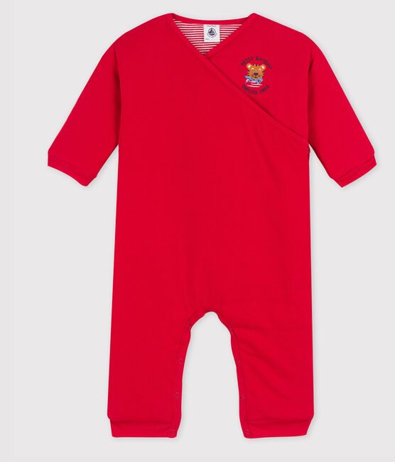Langer Baby-Overall aus Bio-Baumwolle rot TERKUIT