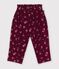 Baby-Hose aus gebl&uuml;mtem Fein-Cord rot/vielfarbig