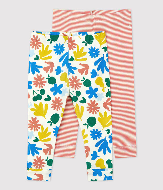 2er-Set Baby-Leggings aus Baumwolle vielfarbig
