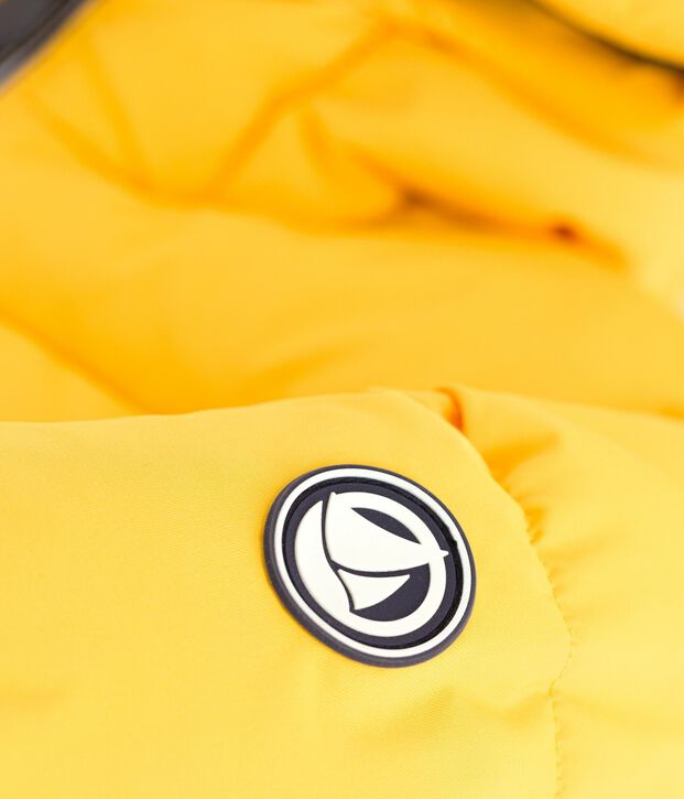 Einfarbige Kinder-Winterjacke gelb