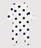Baby-Strampler aus Bio-Baumwolle mit Punktmuster weiss MARSHMALLOW/blau MEDIEVAL