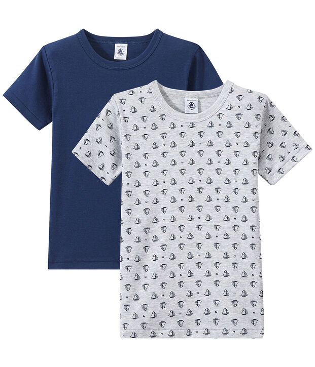 Jungen-Kurzarmshirts im 2er-Set weiss