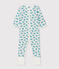 Baby-Strampler aus Rippstrick weiss MARSHMALLOW/weiss MULTICO