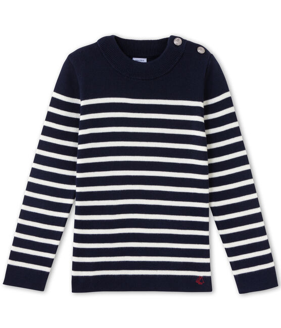 Jungen Marinepullover blau SMOKING/weiss LAIT