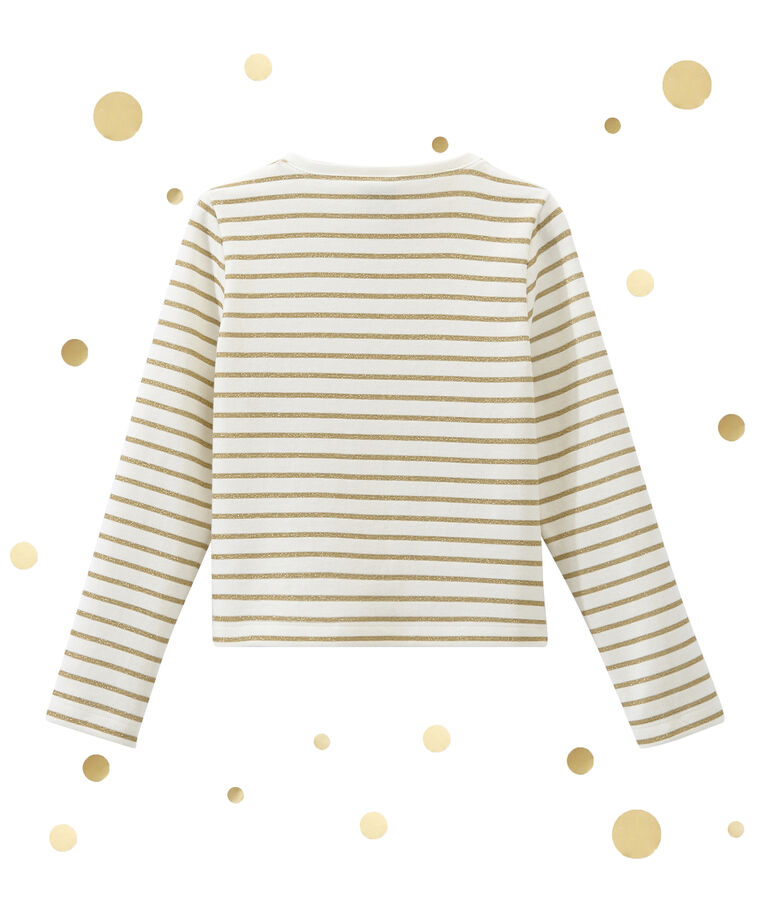 M&auml;dchen Cardigan im Materialmix weiss/gelb