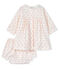 2-Teiliges baby-ensemble mädchen weiss MARSHMALLOW/rosa GRETEL